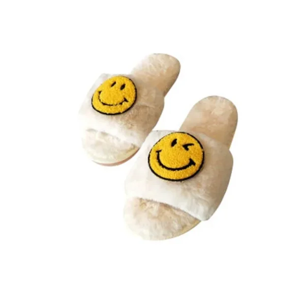 Preppy Smiley Face Slippers | Plush and Soft 12