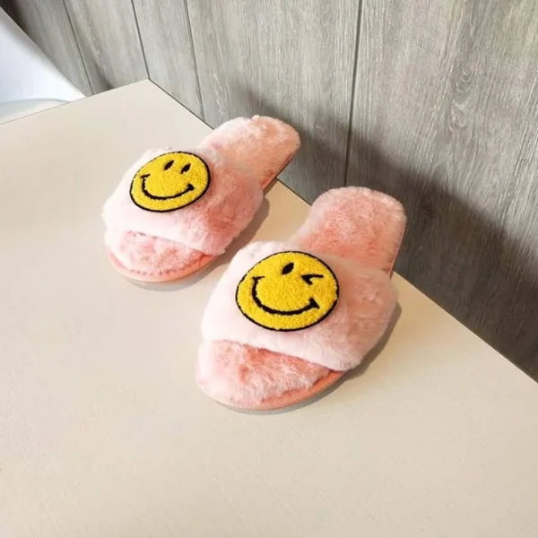 Preppy Smiley Face Slippers | Plush and Soft 6